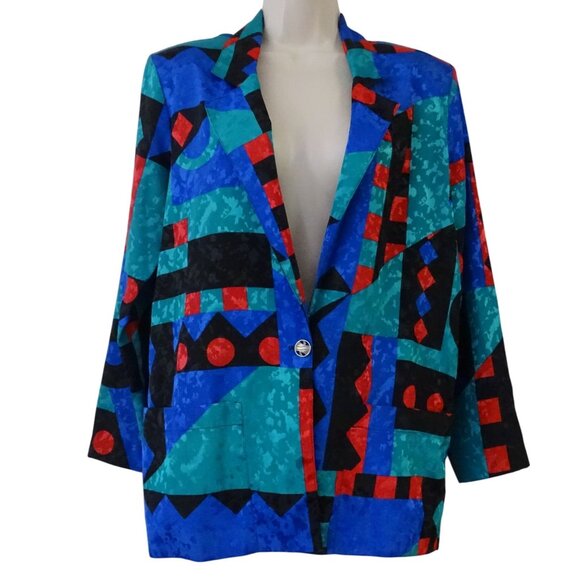 Toni Marie Jackets & Blazers - Vintage Toni Marie Sissies Sportswear Women Abstract Blazer Jacket Size 6